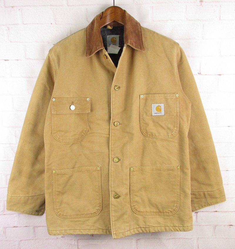 FJ27972 Carhartt カーハート ミシガンチョアコート カバーオール ジャケット USA製 ブラウン系拍卖