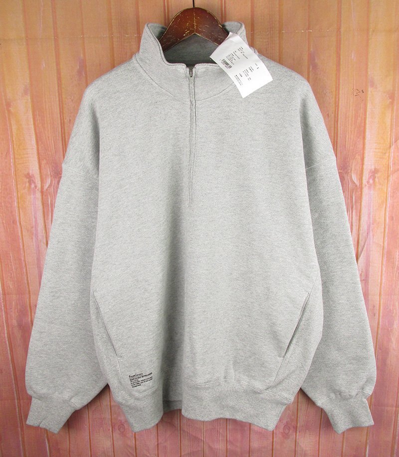 FW9300 freshservice フレッシュサービス ヘヴィーオンス ハーフジップ プルオーバー スウェット FSC244-70162 ヘザーグレー L 未使用拍卖