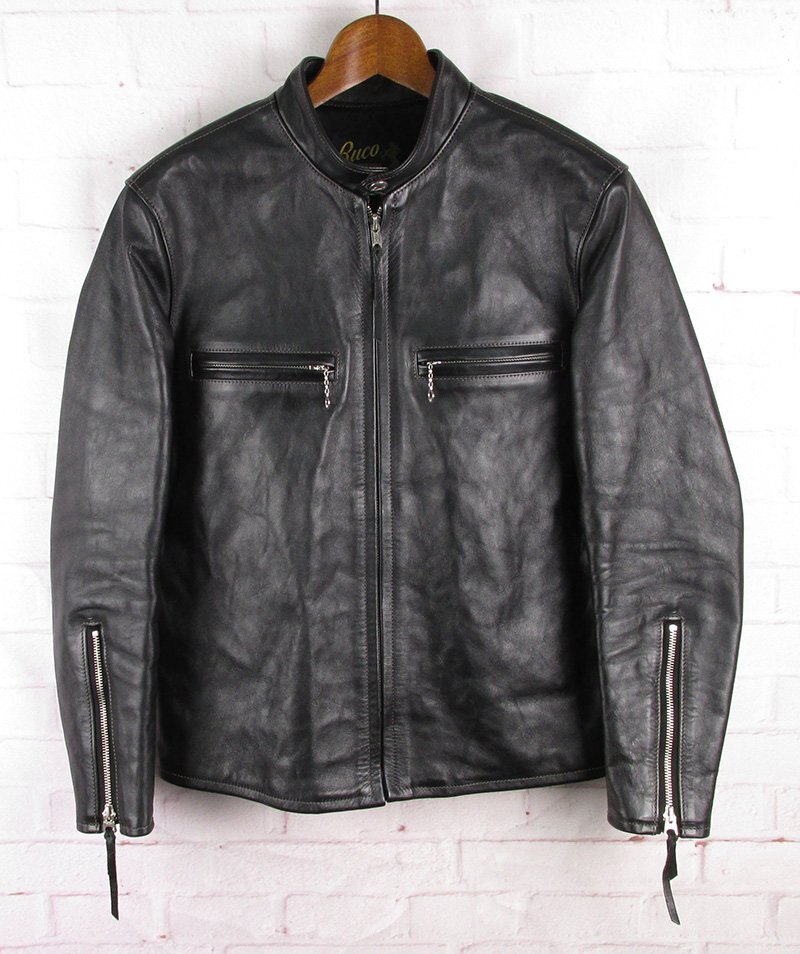 FJ28138 THE REAL McCOY'S リアルマッコイズ BUCO ブコ J-100 シングルライダースジャケット ホースハイド ブラック 34 美品拍卖