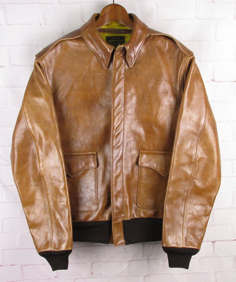 FJ28180 THE REAL McCOY'S リアルマッコイズ A-2 フライトジャケット 柿渋染め ホースハイド ブラウン系 38 美品拍卖