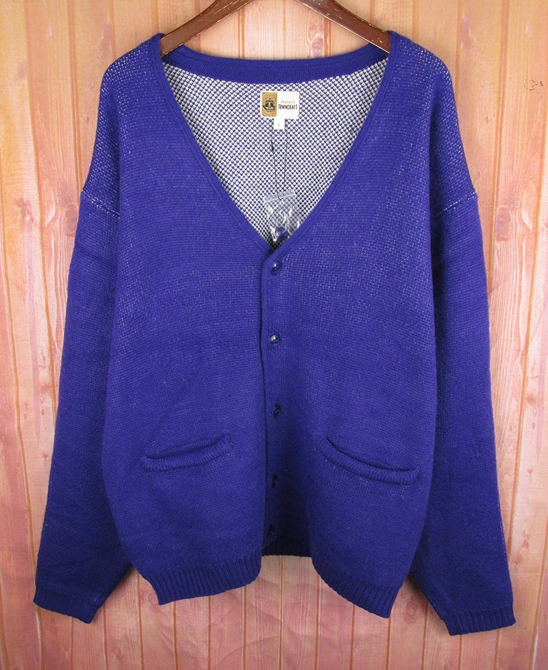 FW28072 TOWNCRAFT×URBAN RESEARCH タウンクラフト×アーバンリサーチ UR37-12B007 シャギー カーディガン パープル系 L 未使用拍卖