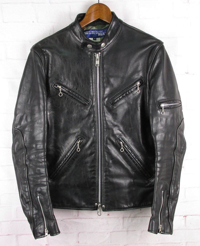 FJ28098 JUNYA WATANABE MAN×VANSON ジュンヤワタナベマン×バンソン シングルライダースジャケット WT-J003 2007 USA製 SS ブラック拍卖