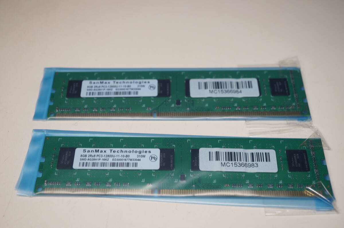 【DDR3-1600・8GB×2枚= 16GBセット・日本企業】SanMax SMD-8G28H1P-16KZ拍卖