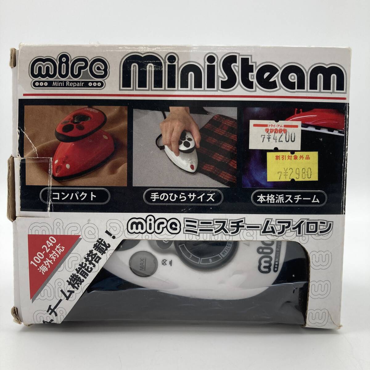 ミレ ミニ スチームアイロン VM-02T コンパクト 手のひらサイズ 国内/海外 対応 100V~240V対応拍卖