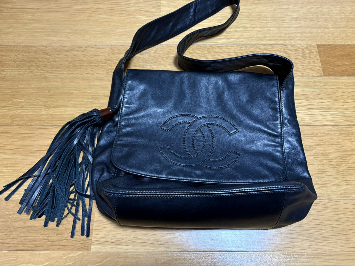 CHANEL ショルダーバッグ ココマーク フリンジ CC シャネル拍卖