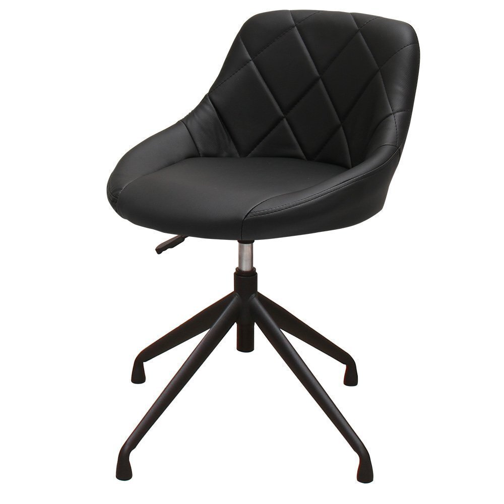 【新品】 1脚 昇降式ダイニングチェア 回転 WY-523D ブラック 家具 椅子 回転チェアー リビングチェア 低め拍卖