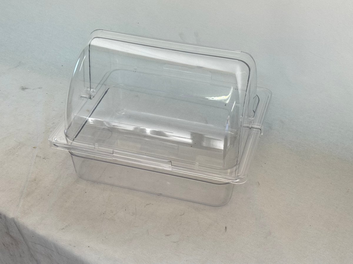 【倉庫保管品】241112007 サラダケース 透明フードパン フードカバー 透明カバー付 四角 ★一点物 中古拍卖