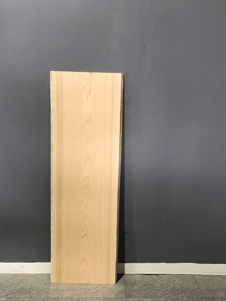 ヒノキ 幅127cm×奥行38.5cm×厚み3cm 無垢板 材料板 木材 板材 ひのき 檜 桧 荒材 DIY 一枚板 100125014FH拍卖