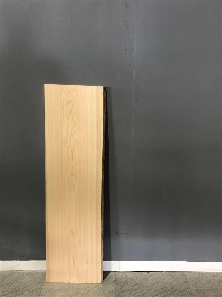 ひのき 幅121cm×奥行31cm×32cm×34cm×厚み3cm 無垢板 材料板 木材 板材 荒材 DIY 一枚板 011H拍卖