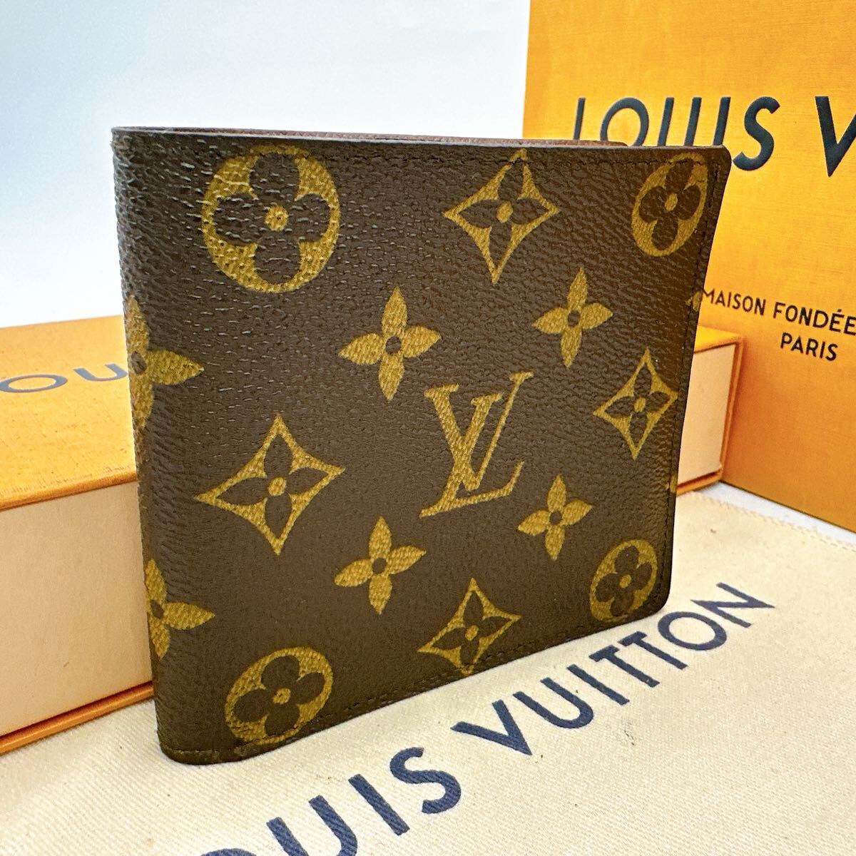 5895【外観極美品】LOUIS VUITTON ルイヴィトン モノグラム ポルトビエ カルトクレディ 二つ折り財布 ウォレット M0879/CA0928拍卖