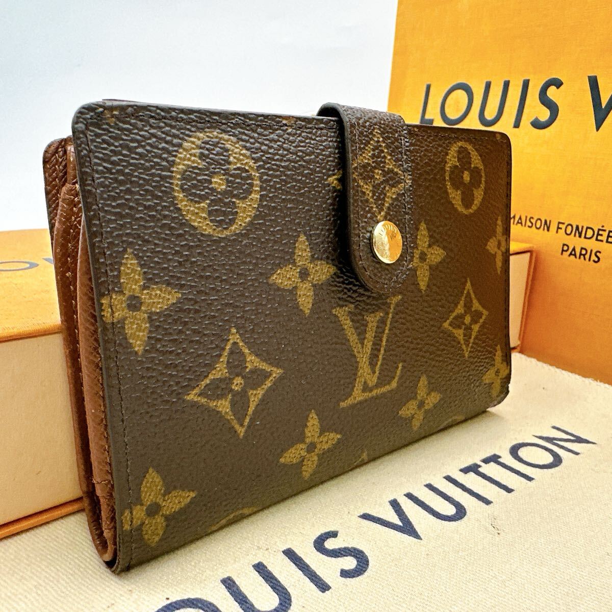 5906【ほぼ極美品】LOUIS VUITTON ルイヴィトン モノグラム ポルトモネ ビエ ヴィエノワ 二つ折り財布 ウォレット M61663/TH0025拍卖