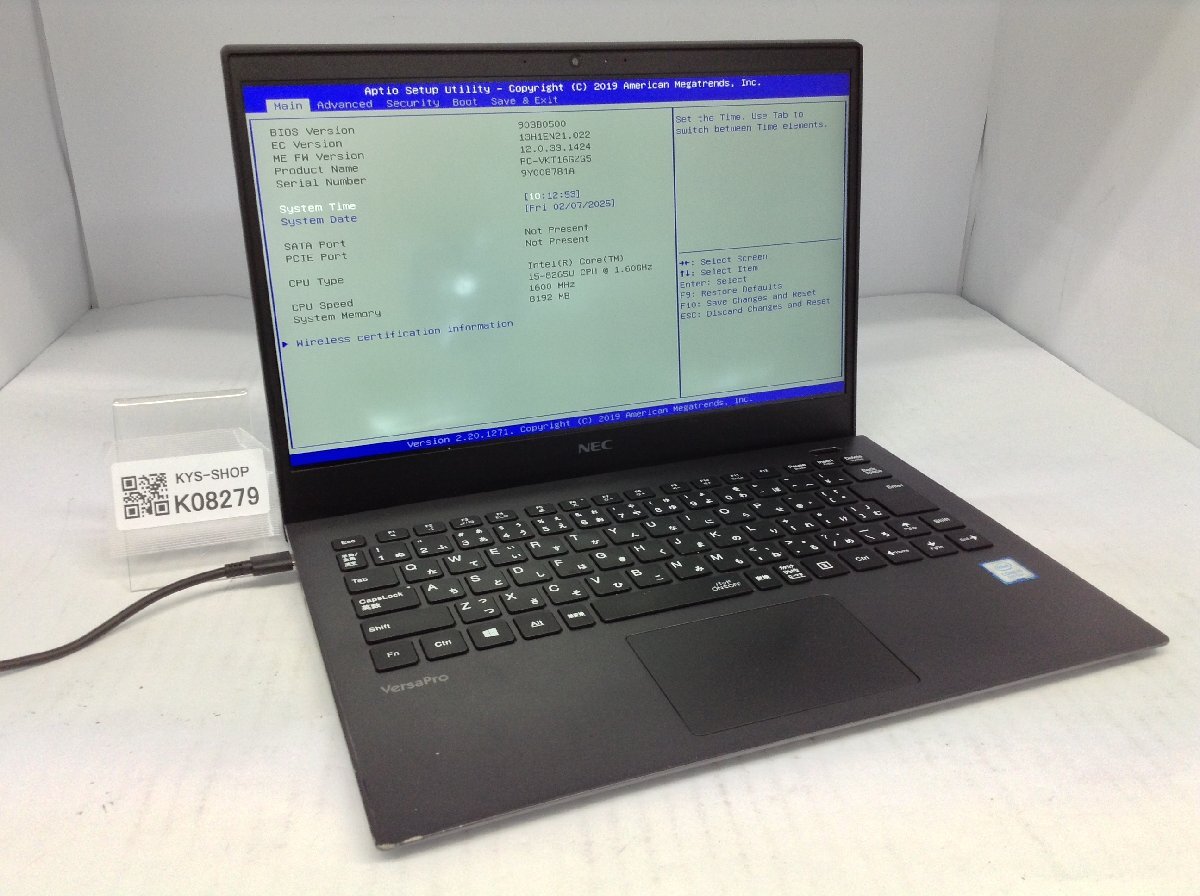 ジャンク/ NEC PC-VKT16GZG5 Intel Core i5-8265U メモリ8.19GB ストレージ無し 【K08279】拍卖