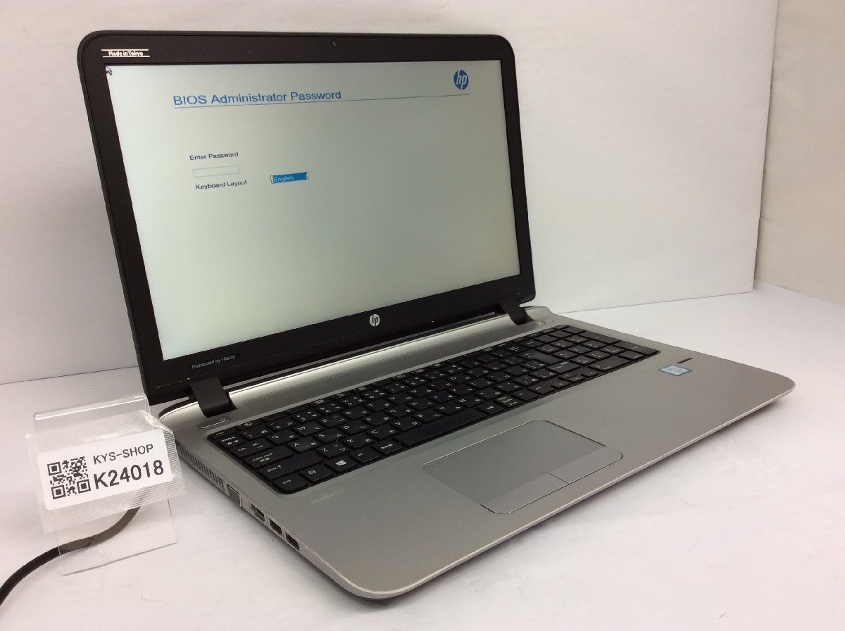 ジャンク/ HP HP ProBook 450 G3 Corei5-6世代 メモリ4GB ストレージ無し 【K24018】拍卖