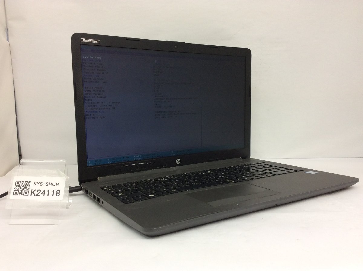 ジャンク/ HP HP 250 G7 Notebook PC Intel Core i3-7020U メモリ8.19GB HDD1TB 【K24118】拍卖
