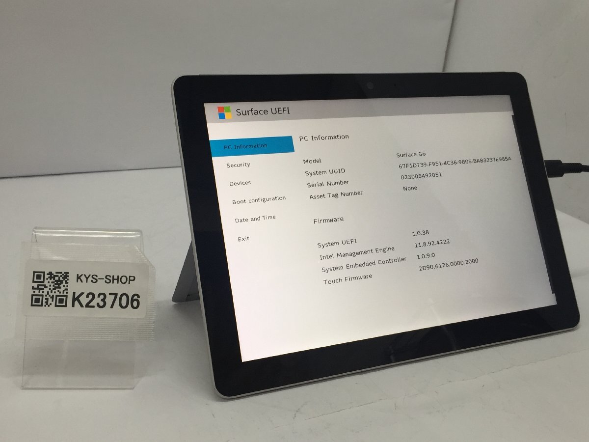 ジャンク/ Microsoft Surface Go Intel Pentium 4415Y メモリ8.19GB NVME128.03GB 【K23706】拍卖