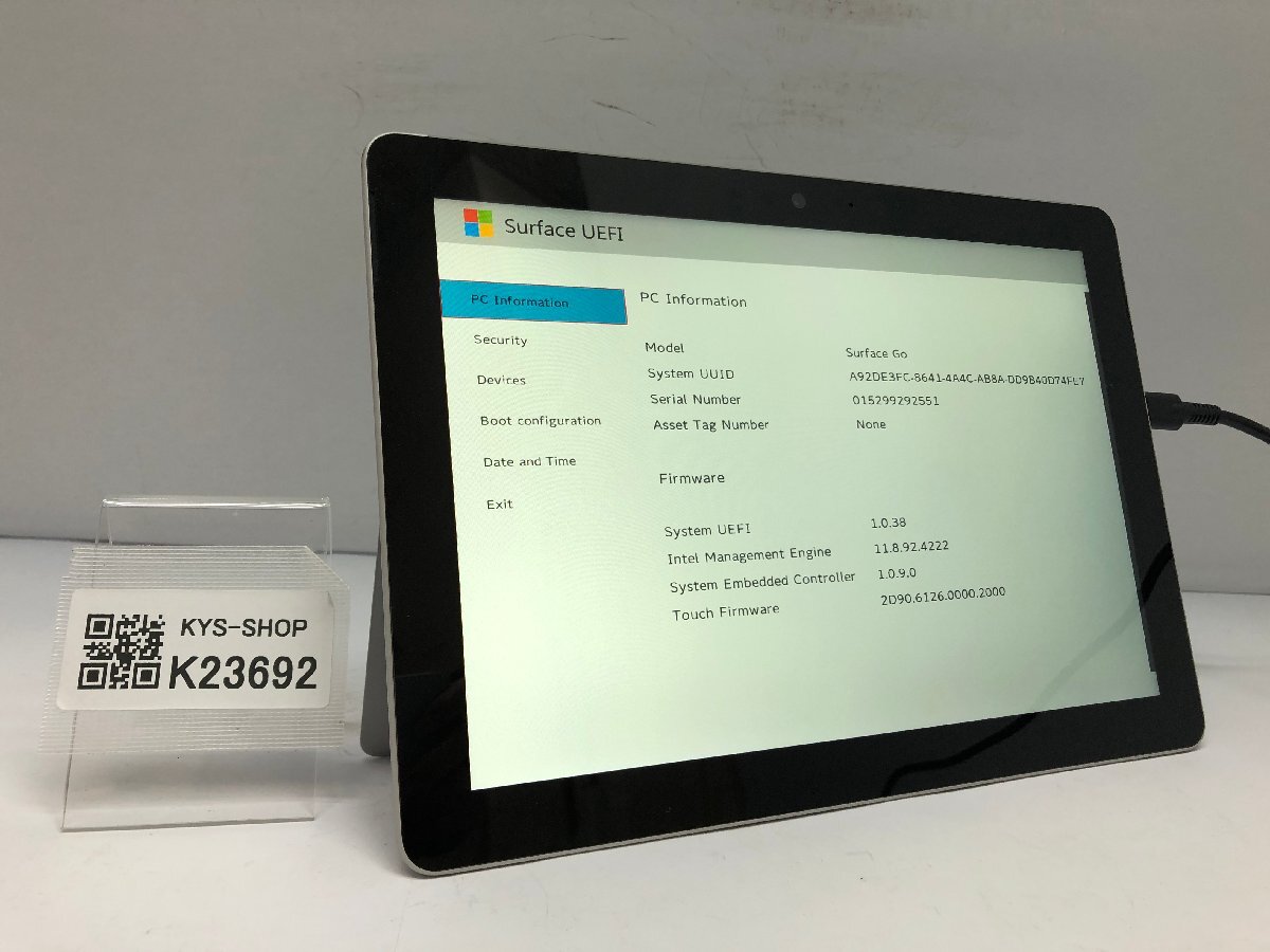 ジャンク/ Microsoft Surface Go Intel Pentium 4415Y メモリ8.19GB NVME128.03GB 【K23692】拍卖