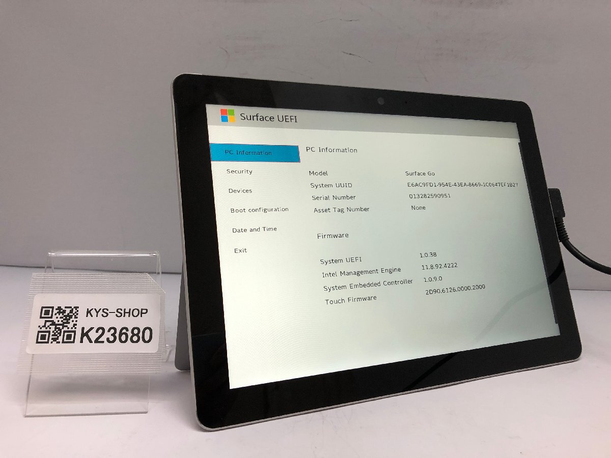 ジャンク/ Microsoft Surface Go Intel Pentium 4415Y メモリ8.19GB NVME128.03GB 【K23680】拍卖