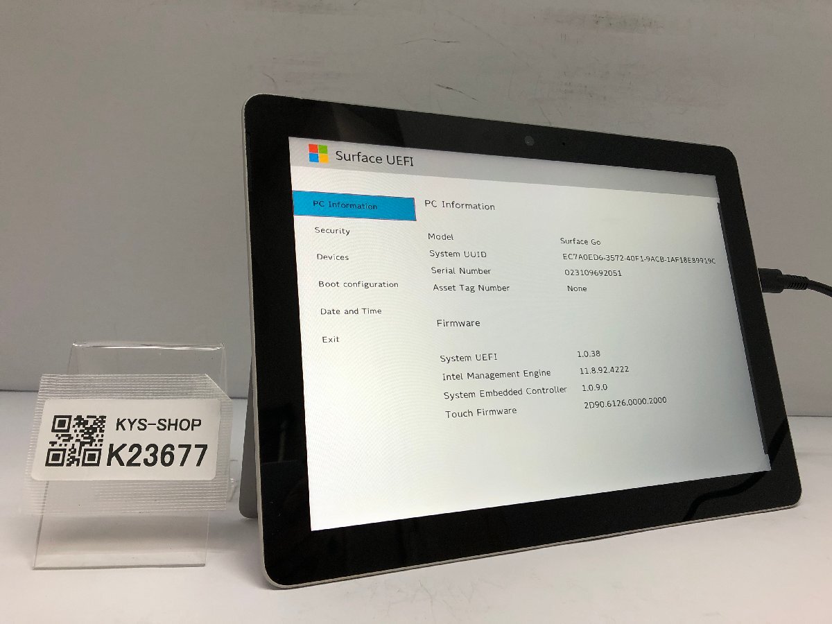 ジャンク/ Microsoft Surface Go Intel Pentium 4415Y メモリ8.19GB NVME128.03GB 【K23677】拍卖