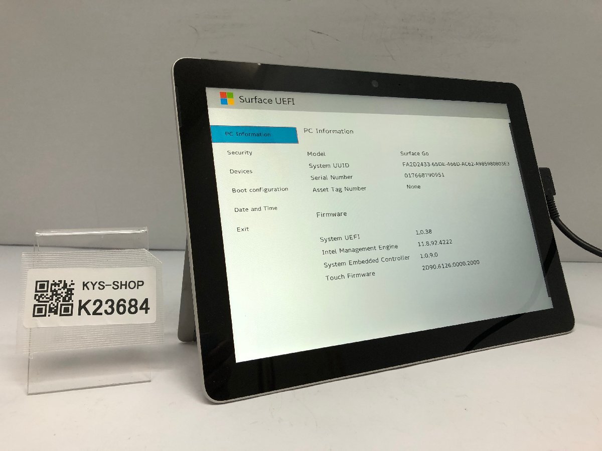 ジャンク/ Microsoft Surface Go Intel Pentium 4415Y メモリ8.19GB NVME128.03GB 【K23684】拍卖