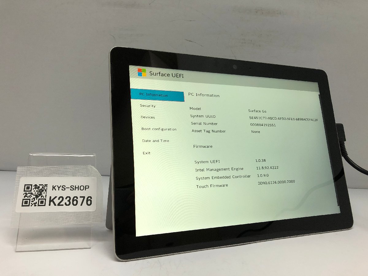 ジャンク/ Microsoft Surface Go Intel Pentium 4415Y メモリ8.19GB NVME128.03GB 【K23676】拍卖