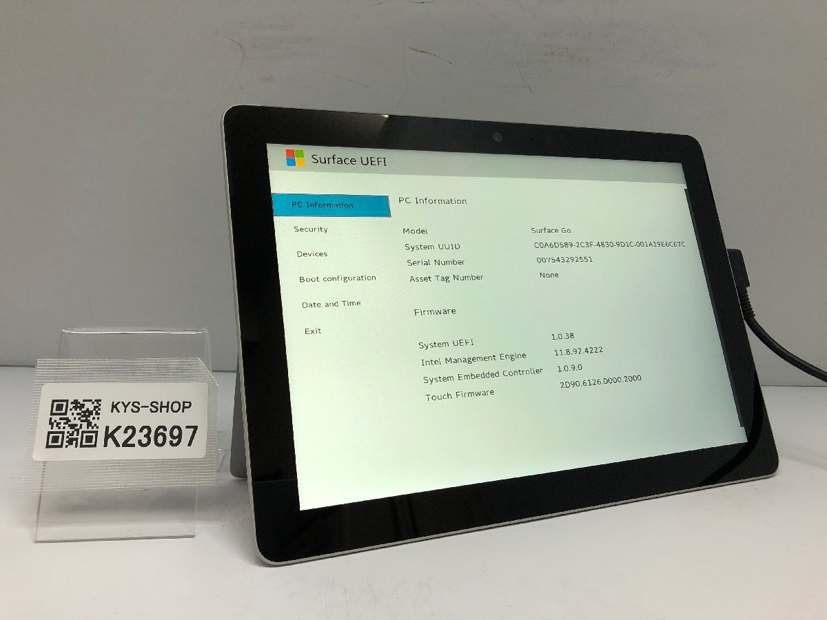 ジャンク/ Microsoft Surface Go Intel Pentium 4415Y メモリ8.19GB NVME128.03GB 【K23697】拍卖