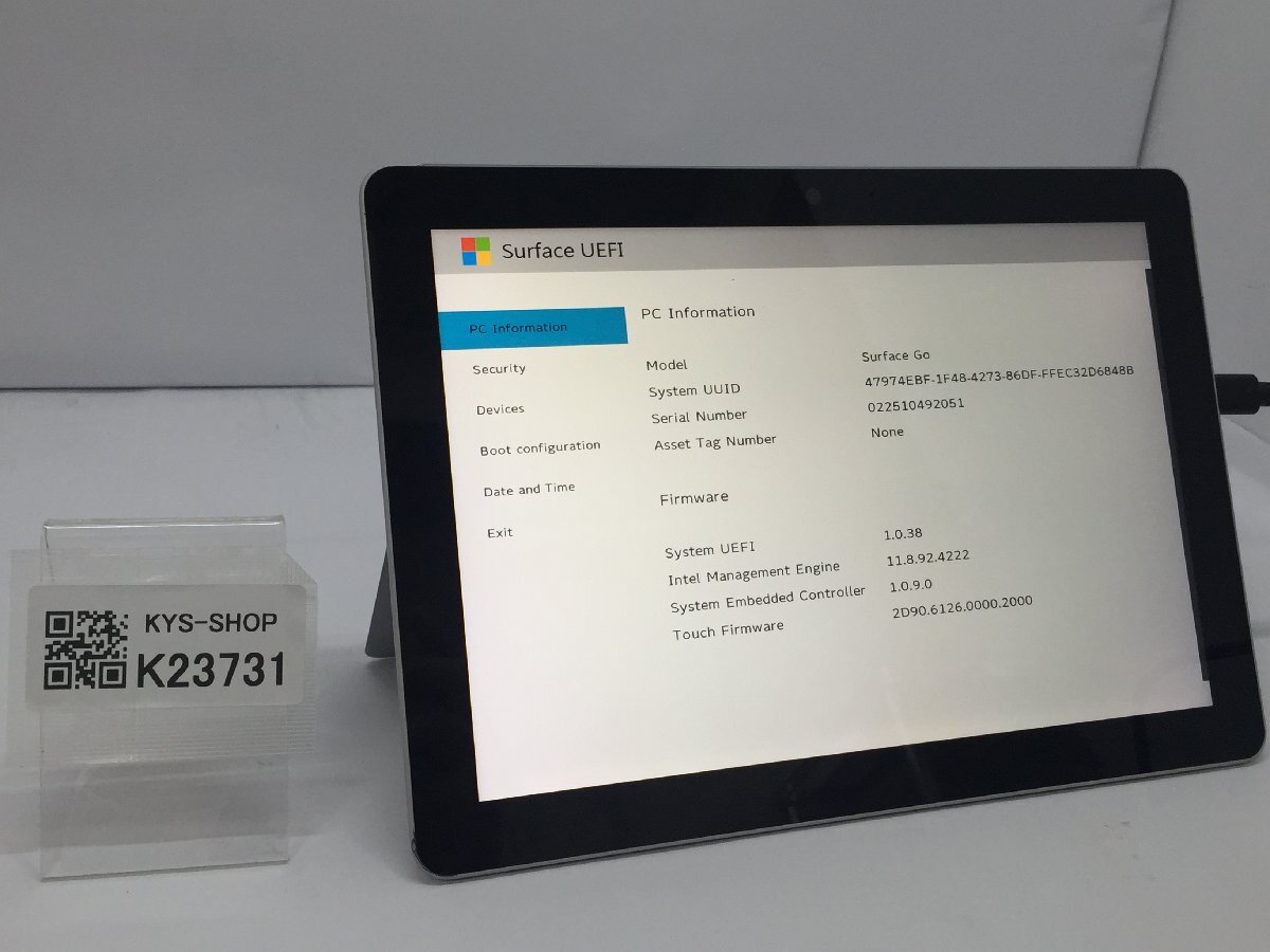 ジャンク/ Microsoft Surface Go Intel Pentium 4415Y メモリ8.19GB NVME128.03GB 【K23731】拍卖