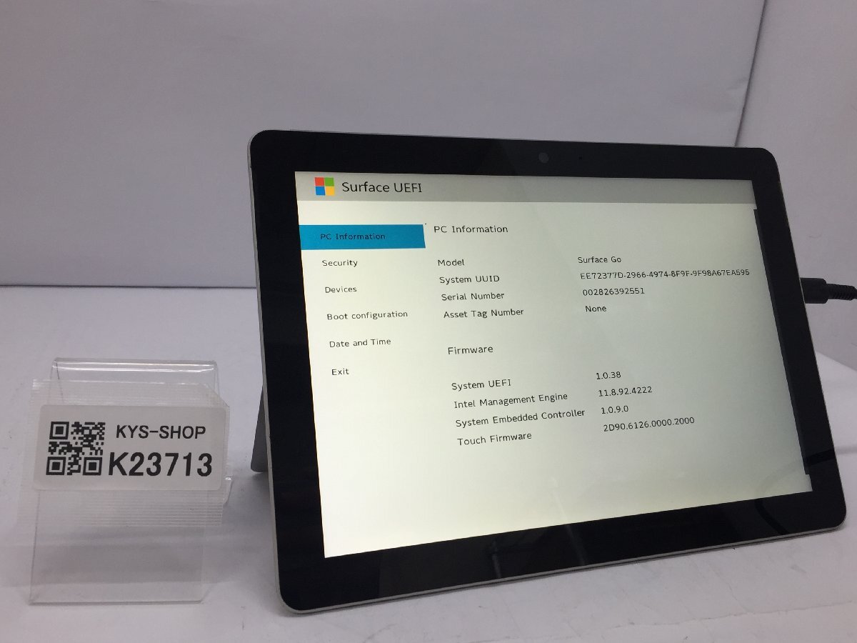 ジャンク/ Microsoft Surface Go Intel Pentium 4415Y メモリ8.19GB NVME128.03GB 【K23713】拍卖