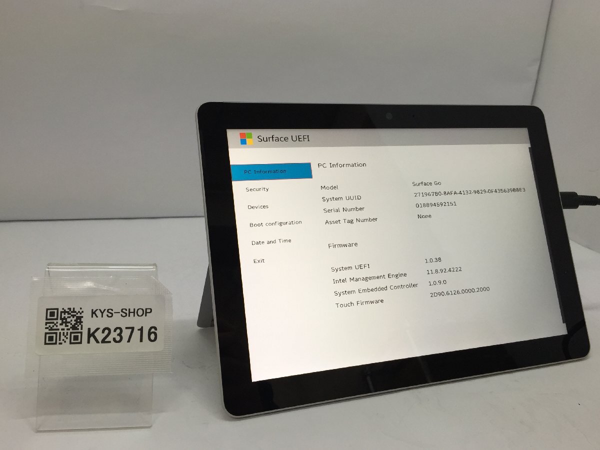 ジャンク/ Microsoft Surface Go Intel Pentium 4415Y メモリ8.19GB NVME128.03GB 【K23716】拍卖