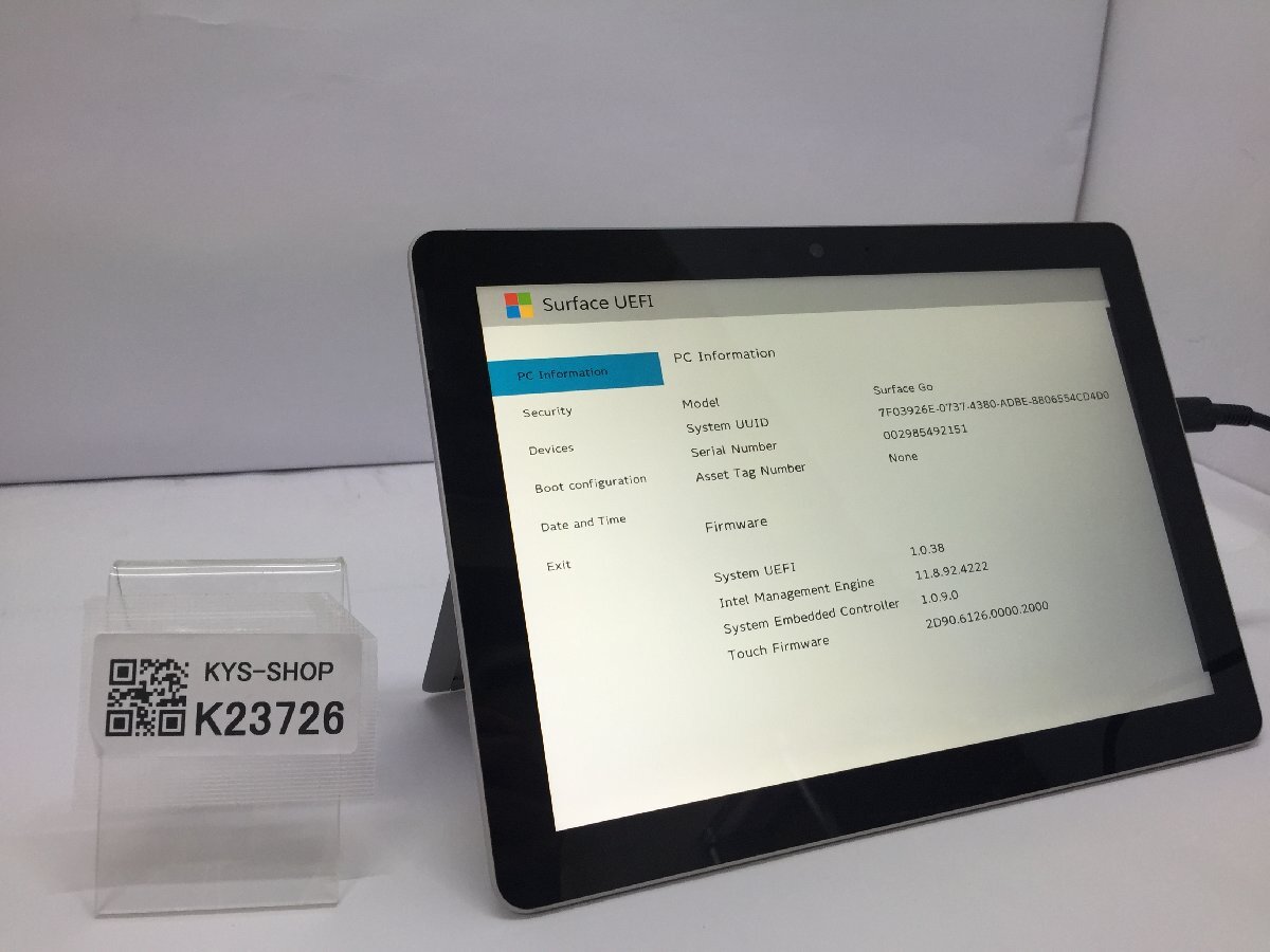 ジャンク/ Microsoft Surface Go Intel Pentium 4415Y メモリ8.19GB NVME128.03GB 【K23726】拍卖