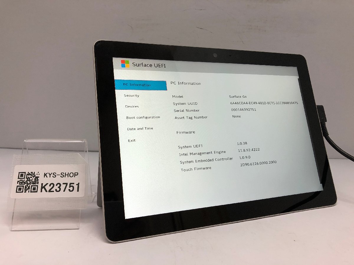 ジャンク/ Microsoft Surface Go Intel Pentium 4415Y メモリ8.19GB NVME128.03GB 【K23751】拍卖