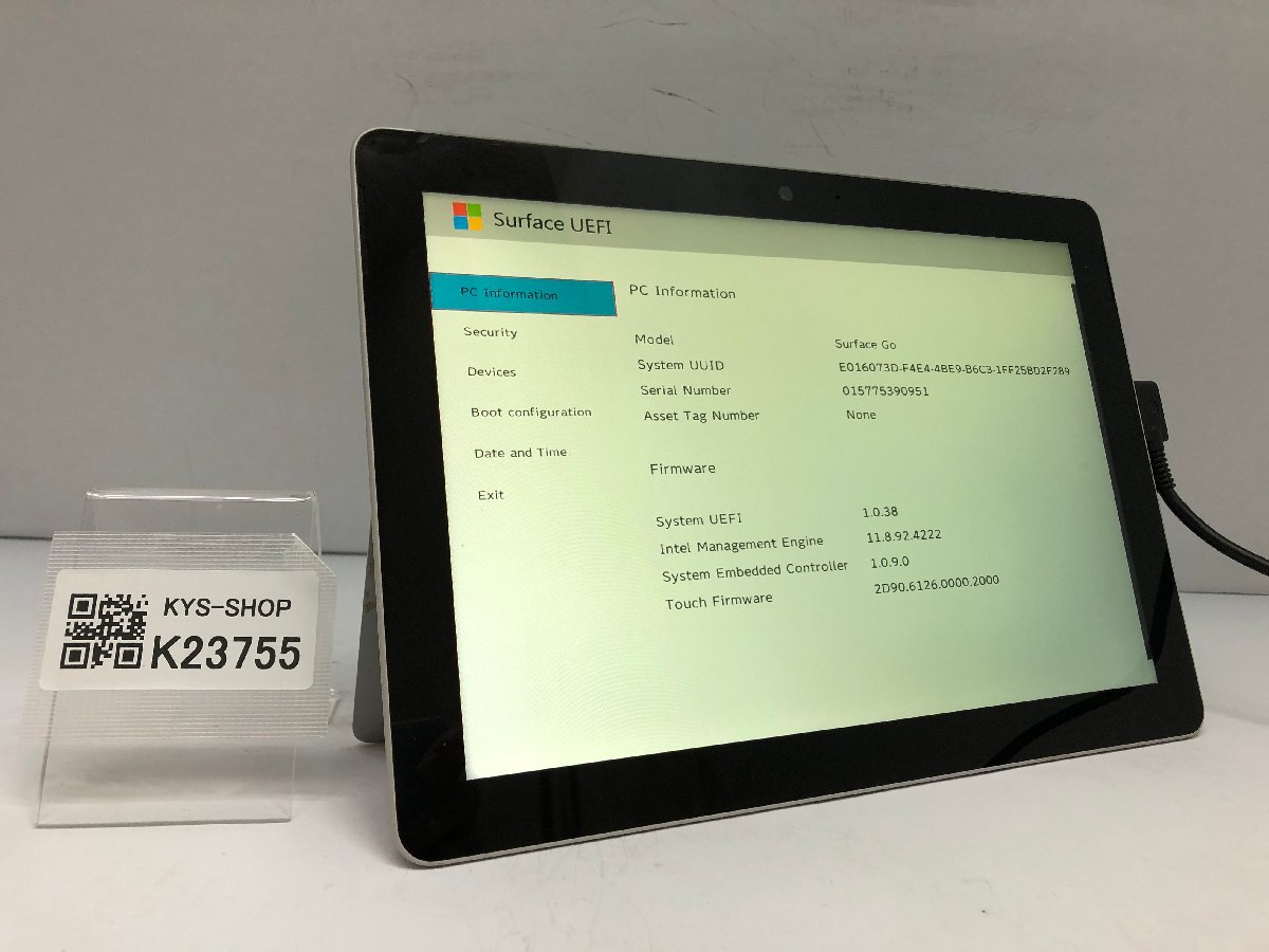 ジャンク/ Microsoft Surface Go Intel Pentium 4415Y メモリ8.19GB NVME128.03GB 【K23755】拍卖