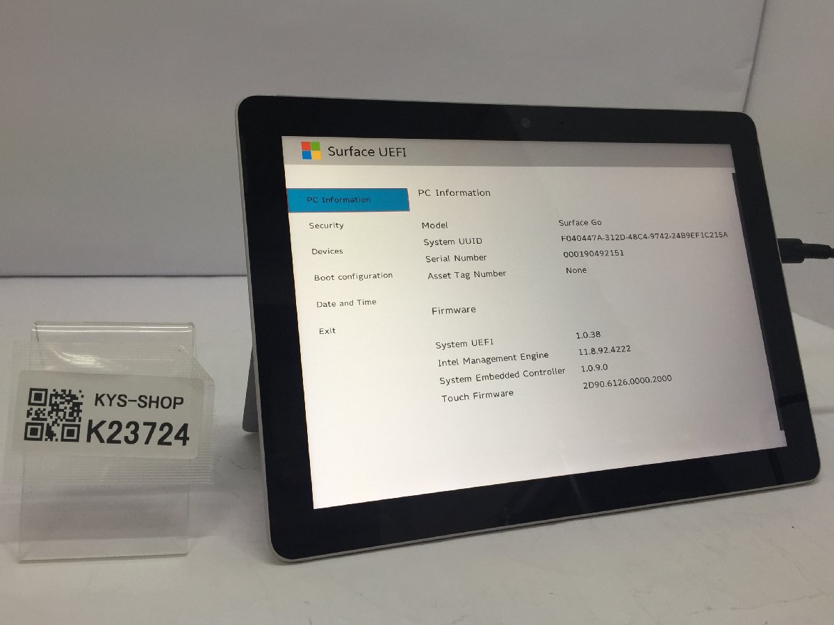 ジャンク/ Microsoft Surface Go Intel Pentium 4415Y メモリ8.19GB NVME128.03GB 【K23724】拍卖