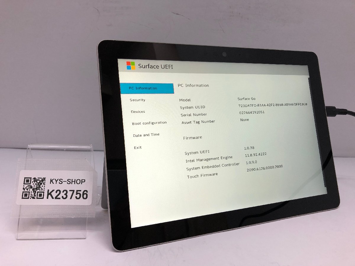 ジャンク/ Microsoft Surface Go Intel Pentium 4415Y メモリ8.19GB NVME128.03GB 【K23756】拍卖