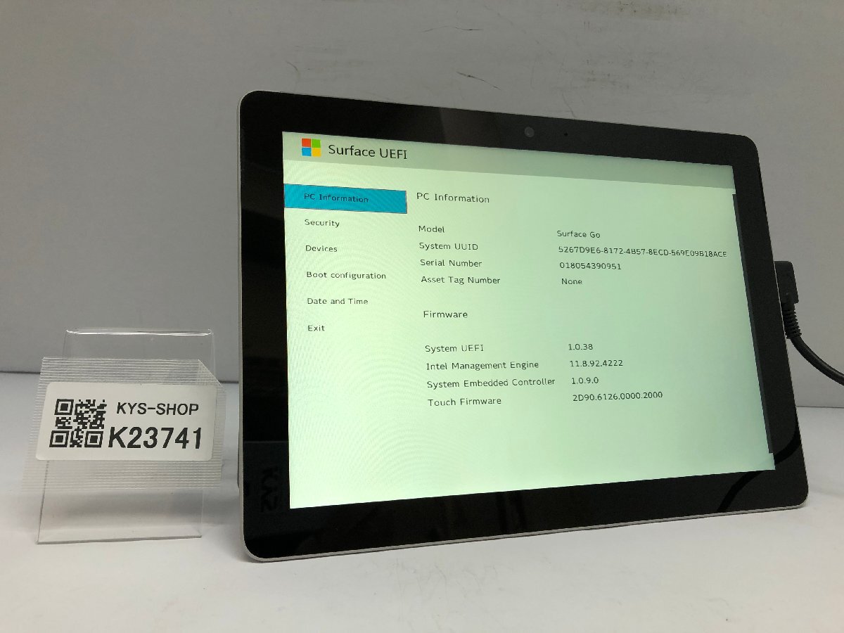 ジャンク/ Microsoft Surface Go Intel Pentium 4415Y メモリ8.19GB NVME128.03GB 【K23741】拍卖