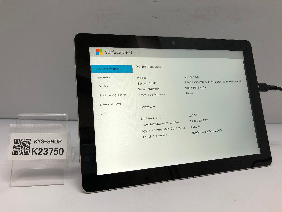 ジャンク/ Microsoft Surface Go Intel Pentium 4415Y メモリ8.19GB NVME128.03GB 【K23750】拍卖