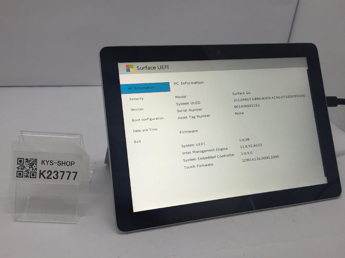 ジャンク/ Microsoft Surface Go Intel Pentium 4415Y メモリ8.19GB NVME128.03GB 【K23777】拍卖