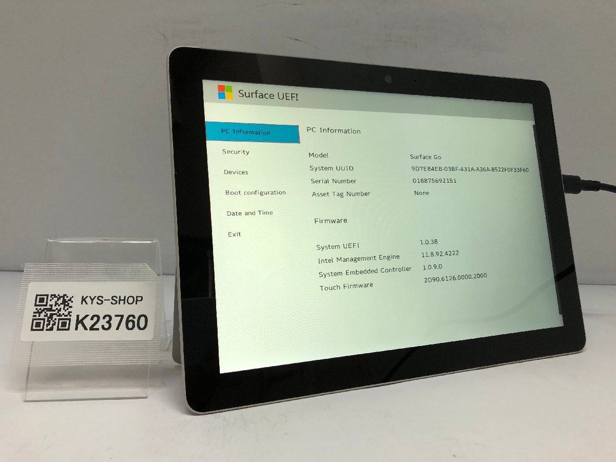 ジャンク/ Microsoft Surface Go Intel Pentium 4415Y メモリ8.19GB NVME128.03GB 【K23760】拍卖