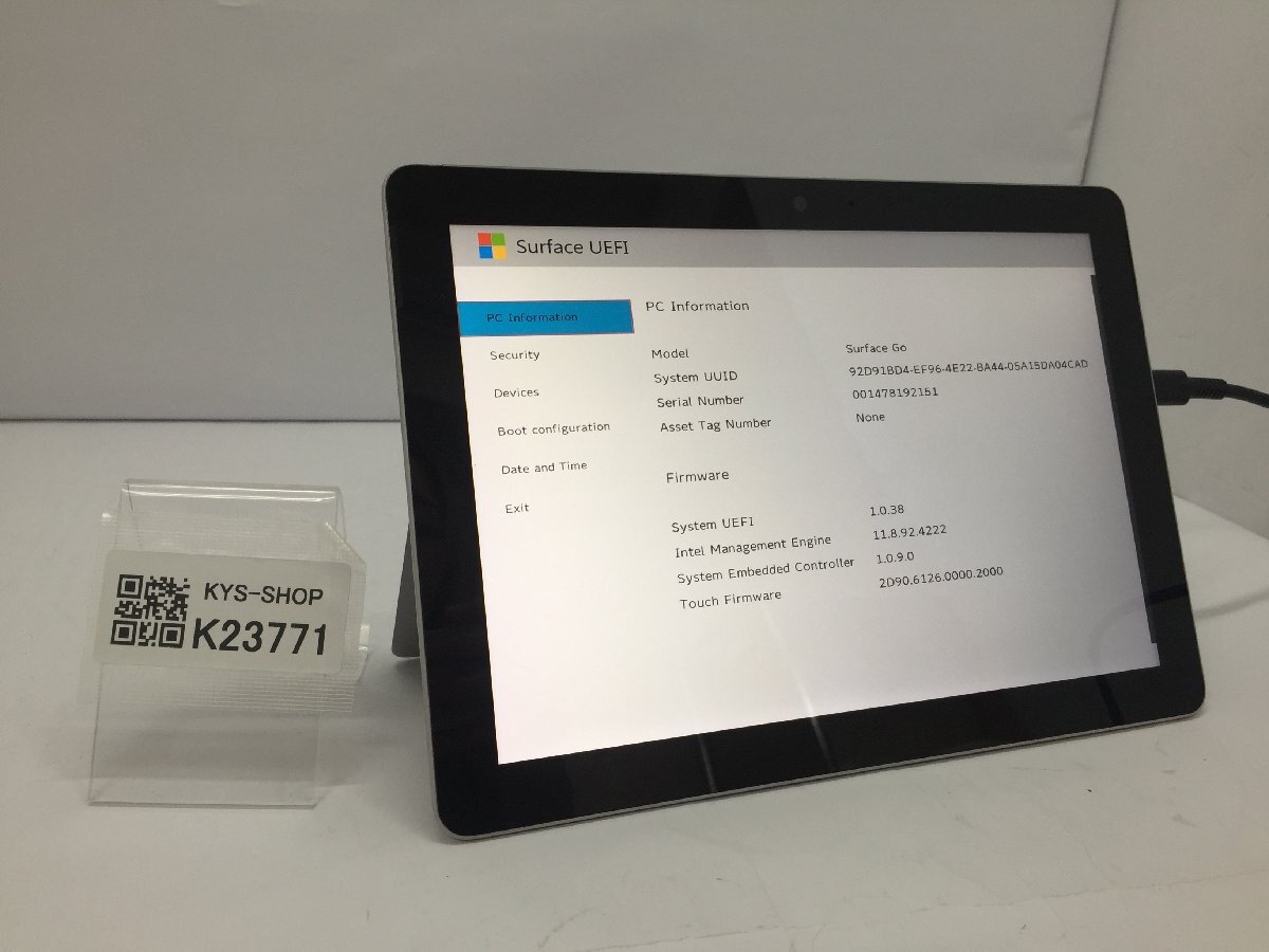 ジャンク/ Microsoft Surface Go Intel Pentium 4415Y メモリ8.19GB NVME128.03GB 【K23771】拍卖