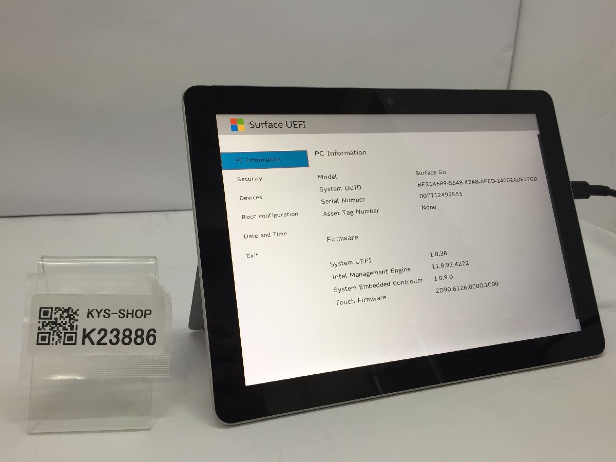 ジャンク/ Microsoft Surface Go Intel Pentium 4415Y メモリ8.19GB NVME128.03GB 【K23886】拍卖
