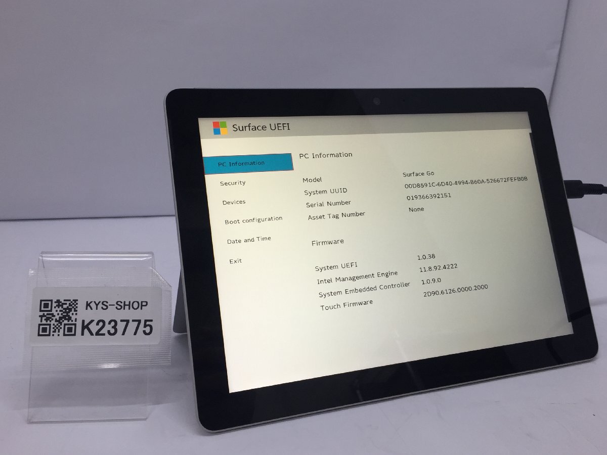 ジャンク/ Microsoft Surface Go Intel Pentium 4415Y メモリ8.19GB NVME128.03GB 【K23775】拍卖