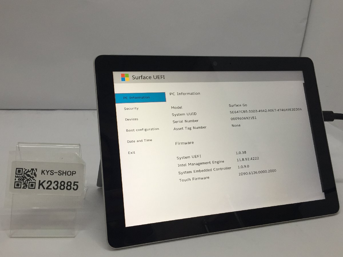 ジャンク/ Microsoft Surface Go Intel Pentium 4415Y メモリ8.19GB NVME128.03GB 【K23885】拍卖