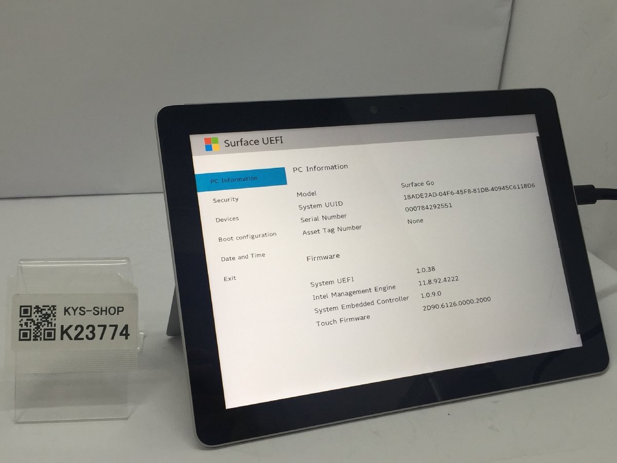 ジャンク/ Microsoft Surface Go Intel Pentium 4415Y メモリ8.19GB NVME128.03GB 【K23774】拍卖