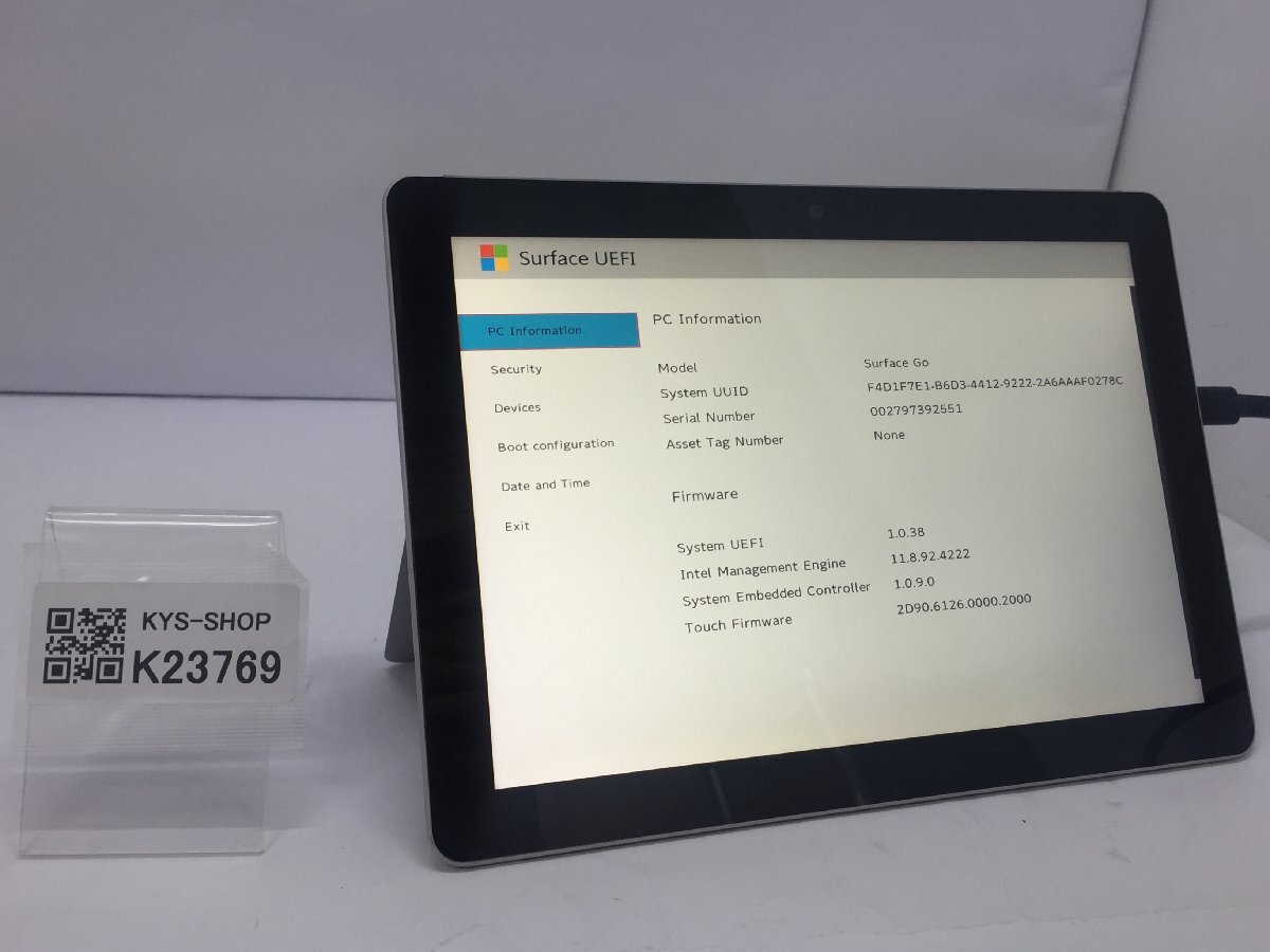 ジャンク/ Microsoft Surface Go Intel Pentium 4415Y メモリ8.19GB NVME128.03GB 【K23769】拍卖