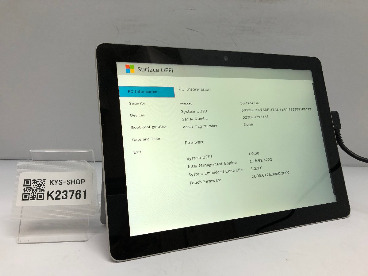 ジャンク/ Microsoft Surface Go Intel Pentium 4415Y メモリ8.19GB NVME128.03GB 【K23761】拍卖