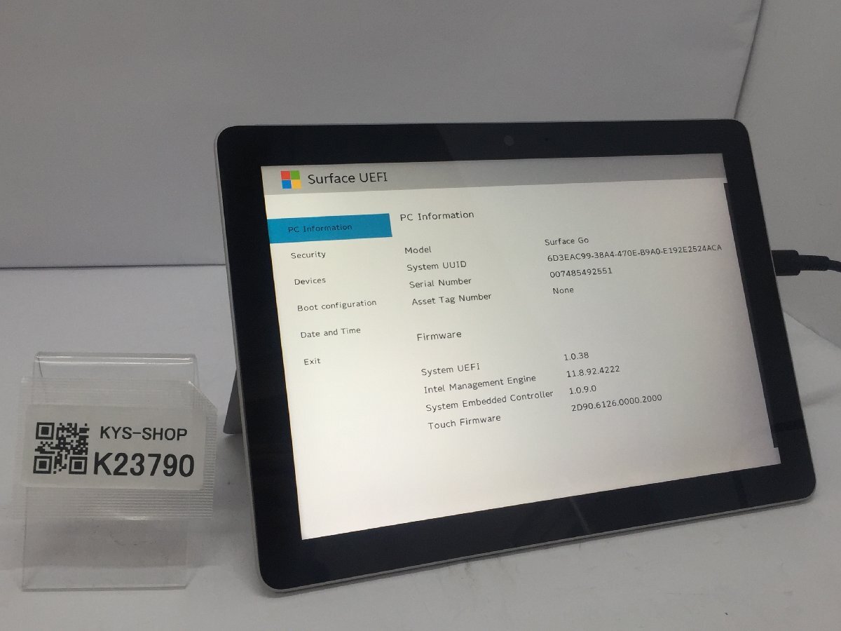 ジャンク/ Microsoft Surface Go Intel Pentium 4415Y メモリ8.19GB NVME128.03GB 【K23790】拍卖