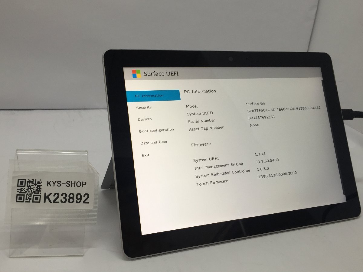 ジャンク/ Microsoft Surface Go Intel Pentium 4415Y メモリ8.19GB NVME128.03GB 【K23892】拍卖