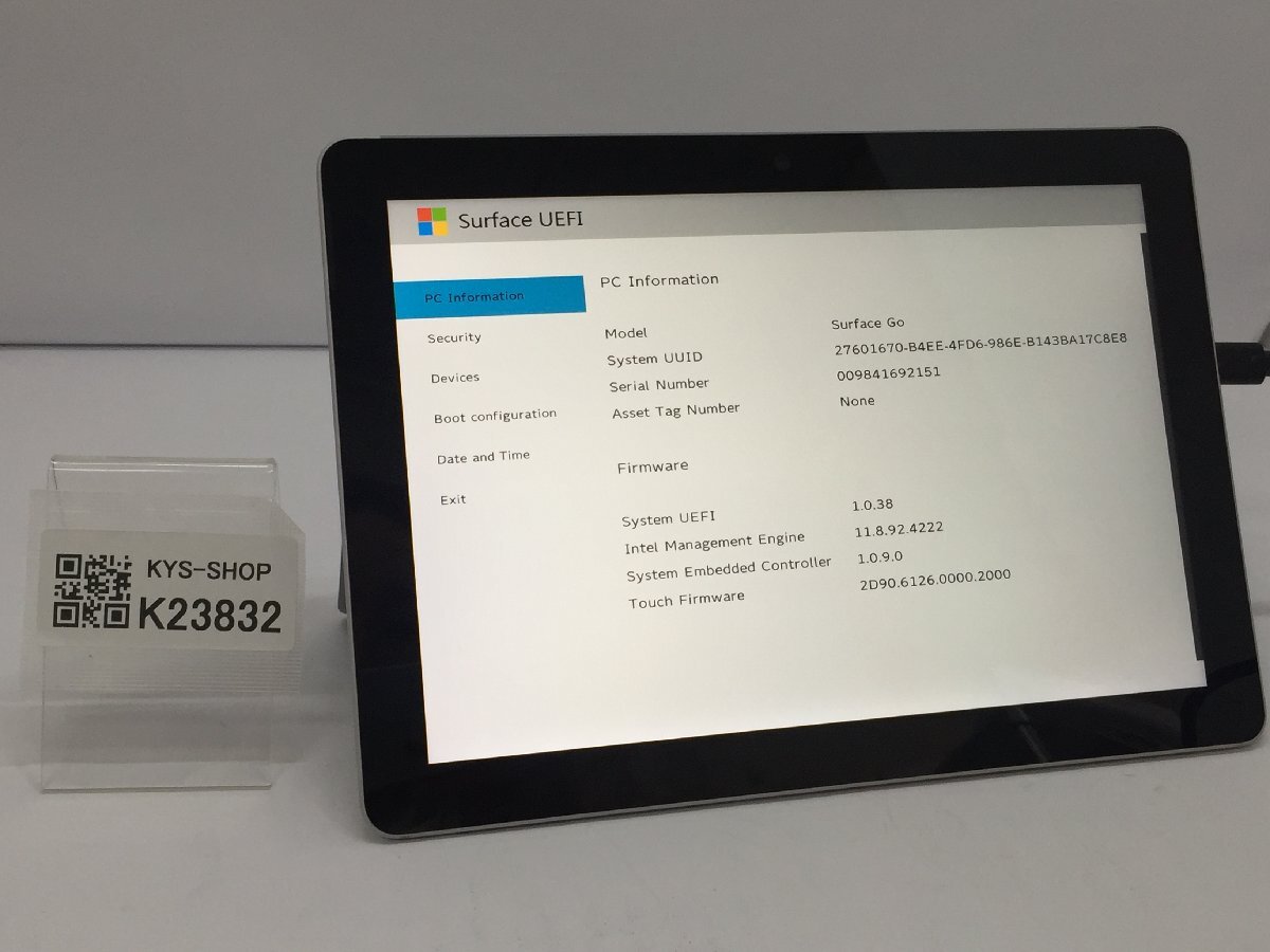 ジャンク/ Microsoft Surface Go Intel Pentium 4415Y メモリ8.19GB NVME128.03GB 【K23832】拍卖