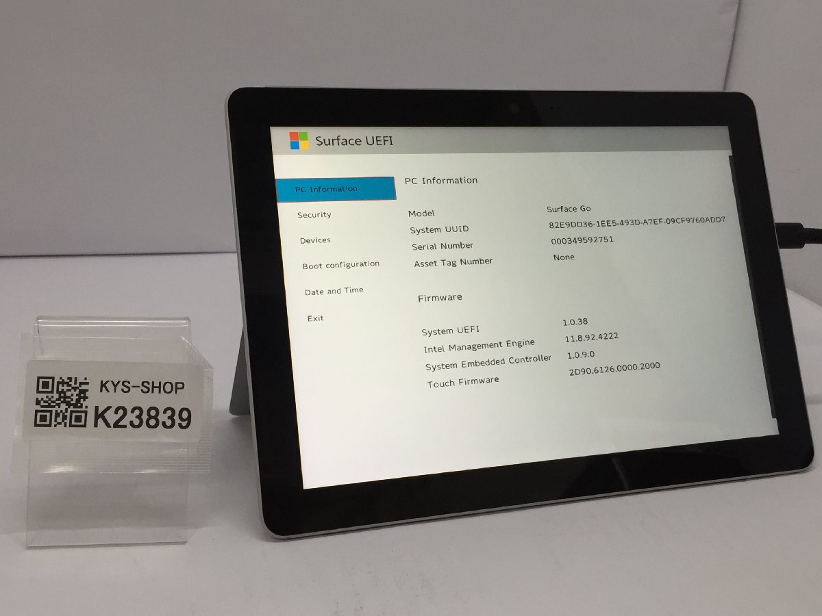 ジャンク/ Microsoft Surface Go Intel Pentium 4415Y メモリ8.19GB NVME128.03GB 【K23839】拍卖