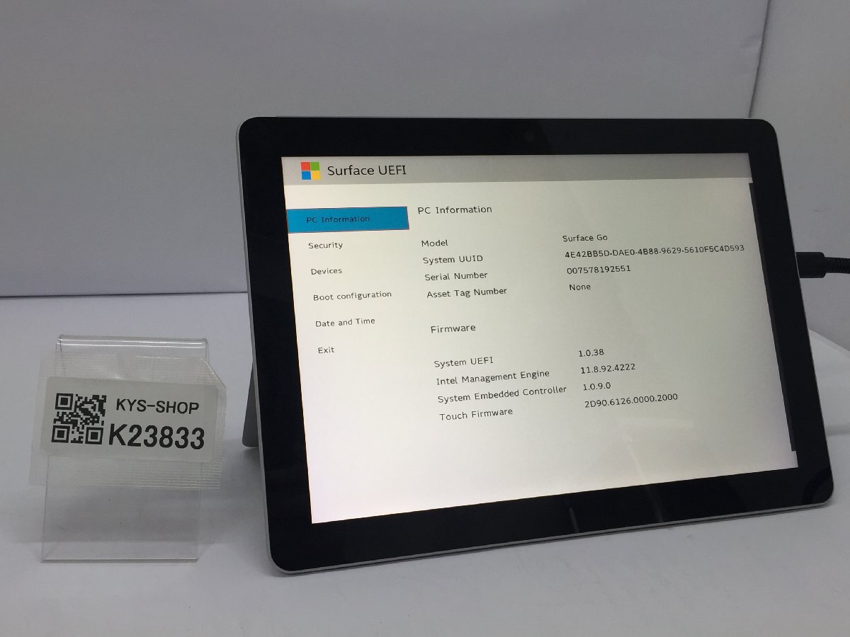 ジャンク/ Microsoft Surface Go Intel Pentium 4415Y メモリ8.19GB NVME128.03GB 【K23833】拍卖