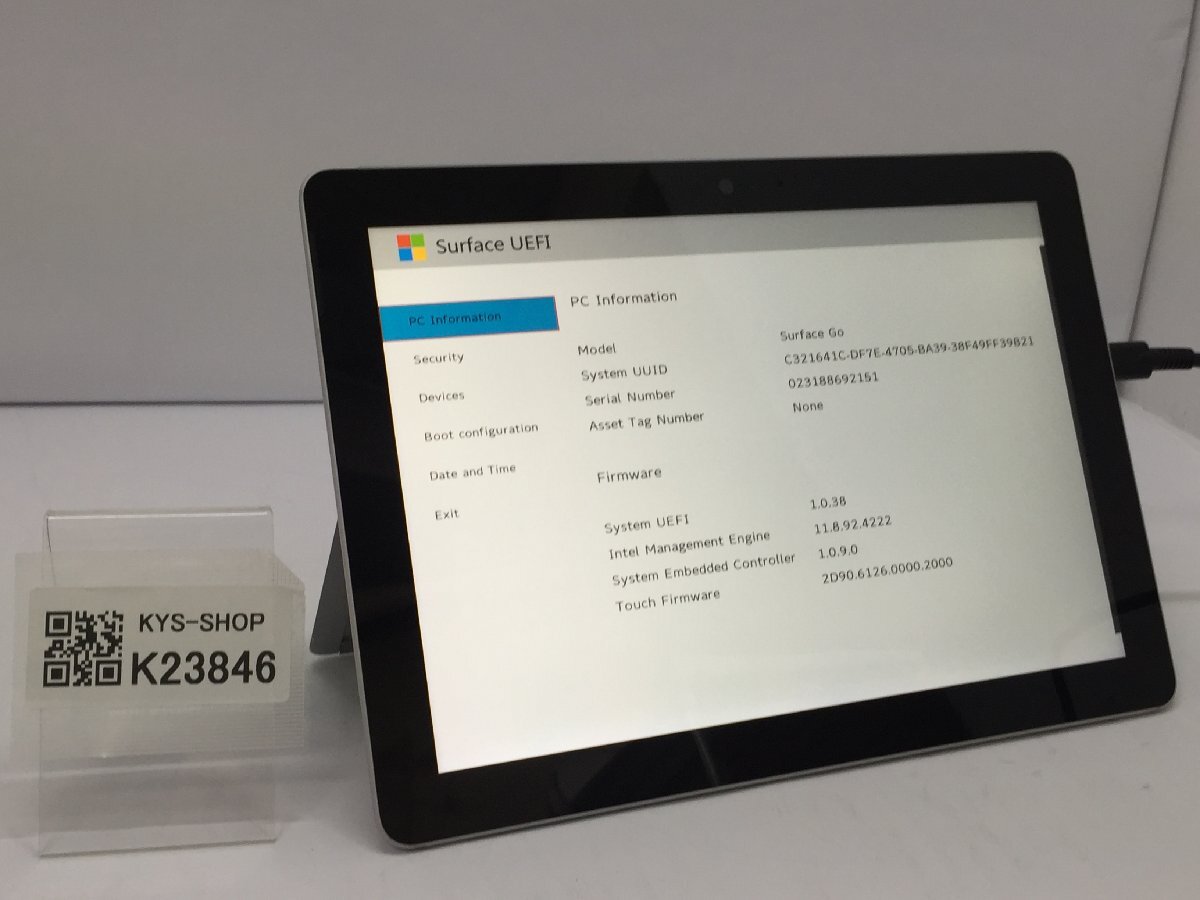 ジャンク/ Microsoft Surface Go Intel Pentium 4415Y メモリ8.19GB NVME128.03GB 【K23846】拍卖